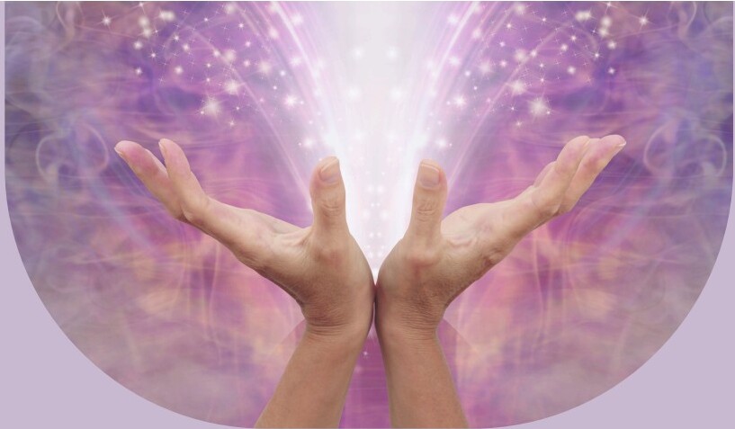 Hands holding light — a symbol of hope and healing
